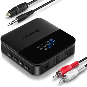 Bluetooth Audio Adapter, SONRU Bluetooth Transmitter Empfänger für TV Laptop Stereoanlage Kopfhörer Lautsprecher