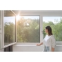 Transparentes Tesa-Staub- und Insektenschutznetz für nach innen öffnende Fenster – zuschneidbar, mit Klettband – 120 cm x 240 cm