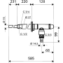 Schell external wall valve set Polar II, frost-resistant with aerator, matt chrome, 039960399