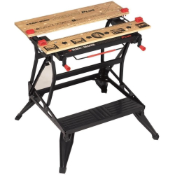 Banco de trabajo flexible Black+Decker WM825: gran superficie de trabajo, soporta hasta 250 kg