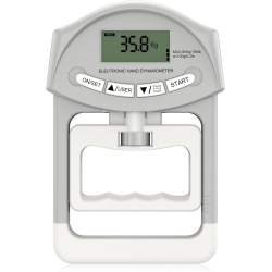 Elektronischer Handdynamometer, 90 kg, Tragfähigkeitsbereich 200 kg, mit 19 Sätzen Einzelscheiben