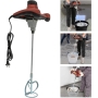 **Mortar mixer, agitator 1600 W, 0-720 rpm, with 60 cm rod, 2 carbon brushes, 2 wrenches - concrete mixer for concrete, cement, plasterboard, liquid manure, paint**