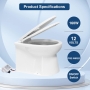 Elektrische Toilette für Wohnmobile und Boote, 12 V, leistungsstarke Zerkleinerungspumpe für den Heimgebrauch mit Ein/Aus-Schalter zur Steuerung der Spülung