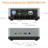 MINIS FORUM UM350 Mini PC AMD Ryzen 5 3550H mit DDR4 16 GB RAM 256 GB PCle SSD 