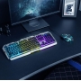 Trust Gaming GXT 845 Tural teclado para juegos QWERTZ con juego de ratón, retroiluminación LED