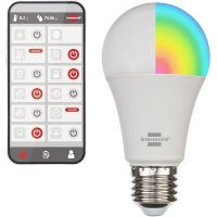 Світлодіодна лампочка Brennenstuhl Connect WLAN SB 800 E27 (сумісна з Alexa та Google Assistant, концентратор не потрібен, розумна лампочка 2,4 ГГц із безкоштовним додатком, 810 лм, 9 Вт) [Клас енергоспоживання F]