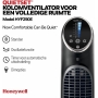 Honeywell QuietSet tower fan HYF290 8 speed levels, 80° oscillation, timer function, remote control, dimming options