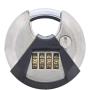 Burg Wächter round shackle lock, padlock with digital code, shackle thickness 10 mm, stainless steel housing, anti-pinch protection, Circle 23 C 70, 39901