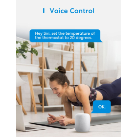 Termostato WiFi Meross para radiadores, compatible con Siri, Alexa y Google