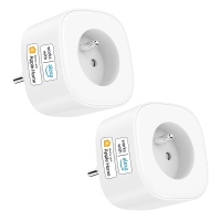 Meross Connected Socket (Tipo E), juego de 2 enchufes WiFi, compatible con Apple HomeKit, Siri, Alexa, Google Home