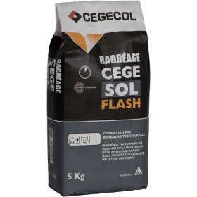 CEGECOL SIKA CEGESOL FLASH, ultradünne Ausgleichsschicht mit 10 mm pro Durchgang zum Anpassen von Stützblechen vor der Installation flexibler Boden- und Wandbeläge im Innenbereich