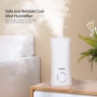 FIMEI Humidificador Difusor Ultrasónico 2L - Pulverización Doble, Luz LED, Salida de Niebla Ajustable y Modo de Suspensión