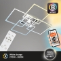 BRILONER Lights - Luz de techo LED inteligente, funciona con Amazon Alexa, lámpara giratoria Wi-Fi, efecto de retroiluminación, control de temperatura de color, luz de techo regulable con control remoto