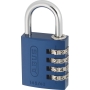 Abus 145/40_AZUL – Aluminium-Zahlenvorhängeschloss 40 mm 4-stellig blau