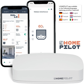 HOMEPILOT Gateway Premium, hogar inteligente central que incluye control por voz y aplicación (compatible con Alexa y Google Assistant) 