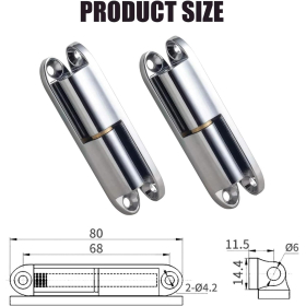 4 renovation hinges for interior doors made of galvanized steel