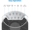 RENPHO HEPA air purifier for allergy sufferers, cleans 55 m² room (<30 min), with sleep mode, 8-color night light, timer and lock function