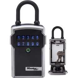 Master Lock key box with Bluetooth connection or combination, 18.3 x 8.3 x 5.9 cm