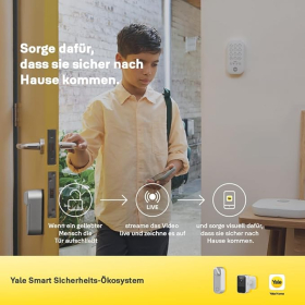 Cerradura inteligente Yale Linus Smart Lock L2 – Plateada, entrada sin llave, controlada a través de la aplicación Yale Home