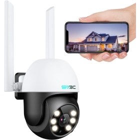 SV3C PTZ-Überwachungskamera für den Außenbereich: Intelligente Wi-Fi-IP-Kamera 1080P