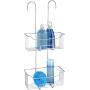 WENKO Milo shower shelf with thermostat, two-stage, 25 x 55 x 14 cm