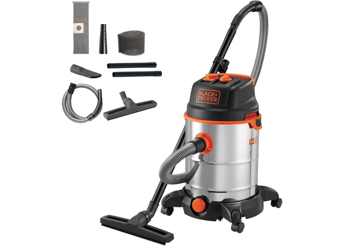 BLACK+DECKER Aspirador de sólidos y líquidos BXVC30XTDE con presa Elettroutensili (1600 W, 30 l) BLACK+DECKER Aspirador de sólidos y líquidos BXVC30XTDE con presa Elettroutensili (1600 W, 30 l)