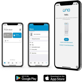 ekey uno intelligent door lock with fingerprint and battery operated