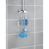 WENKO Milo shower shelf with thermostat, two-stage, 25 x 55 x 14 cm