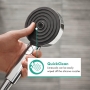 hansgrohe Pulsify Select S - rociador de ducha, teleducha con 3 tipos de chorro (versión relajante), rociador de ducha redondo (⌀ 105 mm), rociador de ducha con función antical, cromado, 24110000