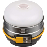 Brennenstuhl OLI 0300 A lámpara LED multifuncional recargable (lámpara/linterna para acampar al aire libre, 350 lm, 70 h de autonomía, con funciones SOS y intermitente, cable de conexión USB) [Clase de eficiencia energética F]