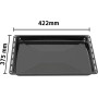 ICQN baking tray 422 x 370 x 30 mm, enamelled grease tray for oven and kitchen, suitable for ELECTROLUX, AEG, IKEA, ZANUSSI, Juno, ZOPPAS, scratch-resistant and rust-proof, 42.2 x 37 x 3 cm