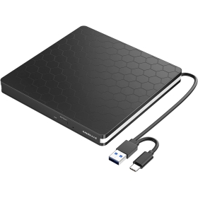 Amicool Externes DVD-Laufwerk, USB 3.0 Typ-C für CD-Brenner/DVD-ROM