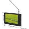 Taschen-Digitalfernseher: Tragbarer 5-Zoll-Bildschirm, wiederaufladbar, mit EU-Stecker für den Betrieb mit 110 bis 220 V