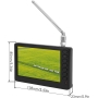 Taschen-Digitalfernseher: Tragbarer 5-Zoll-Bildschirm, wiederaufladbar, mit EU-Stecker für den Betrieb mit 110 bis 220 V