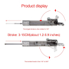 Toplionace 12V/24V DC Reciprocating Linear Actuator with Speed Controller 3-15cm Stroke 90RPM