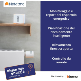 Termostato inteligente Wi-Fi Netatmo NTH01-AMZ: control remoto inteligente del sistema de calefacción para una sola caldera.