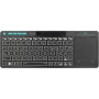 Rii RT518S Kabellose und Bluetooth-Multimedia-Tastatur mit 2 LED-Hintergrundbeleuchtung und großer wiederaufladbarer Multi-Touch-Tastatur für PC, Laptop, Tablets, Smart TV, Windows, MacOS, Linux