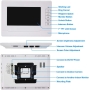 KDL Heimat 7" RFID-Video-Gegensprechanlage mit zwei Monitoren mit 1 IR-Nachtsichtkamera 800x480