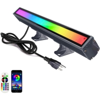 LED floodlight, RGB color change, 48 W, wall spotlight, light strip with remote control and app control, timing memory, IP66 waterproof for indoor and outdoor use, Christmas events