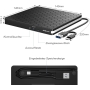 Amicool External DVD Drive, USB 3.0 Type-C for CD Burner/DVD-ROM