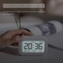 TXXMM Reloj despertador digital para dormitorio, viajes, oficina: estilo minimalista moderno con pantalla LCD, volumen ajustable, repetición de 12/24 horas y modo de fin de semana, fácil configuración