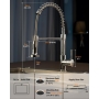 APPASO kitchen faucet with 2 nozzles, 360° rotatable, stainless steel