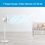 Midea S8: Quiet pedestal fan with remote control, 7 rotor blades