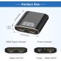 1 to 2 HDMI Splitter, Aluminum Housing, 4K UHD 60 Hz, HDCP and 3D Support - for Xbox, PS4, Roku, Blu-Ray and Apple TV