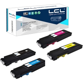 LCL 4 Remanufactured Toner Cartridges 10500 Pages + 3*8000 Replacement for Xerox Versalink C. 400 (KCMY) Pages C400 C400V C400N C400DN C405 C405V C405N C405DN 106R03528 106R03530 106R03531 10 6R03529