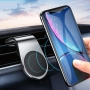 RUJUE Halterung Magnetischer Autotelefonhalter Mini-Lüftungsschlitzhalterung Handy GPS Smartphone-Halter Ständer Passend für iPhone 11 Pro 8 7 6 Samsung (Farbe: Schwarz)