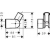 Hansgrohe shower head holder, tiltable, for screwing, Vario Chrome 28328000
