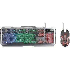 Игровая клавиатура Trust Gaming GXT 845 Tural QWERTZ с набором мыши, светодиодная подсветка