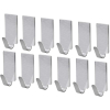 nuolux 12ST Self-adhesive Stainless Steel Hand Towel Racks Wall Hooks Hooks for Kitchen Bathroom