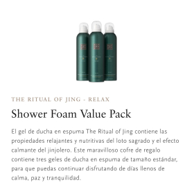 Пенка-гель для душа RITUALS Value Pack от The Ritual of Jing, 3x200 мл - со священным лотосом, вареньем и китайской мятой